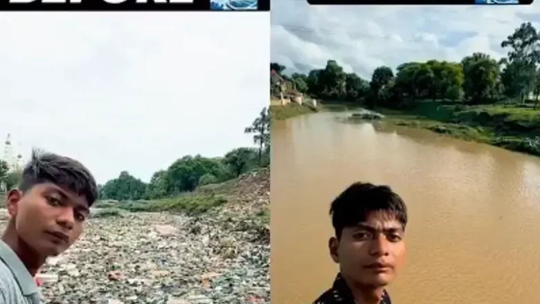 அஜ்னார் நதியைத் தனி ஒருவராகச் சுத்தம் செய்த இந்திய மாணவர்!